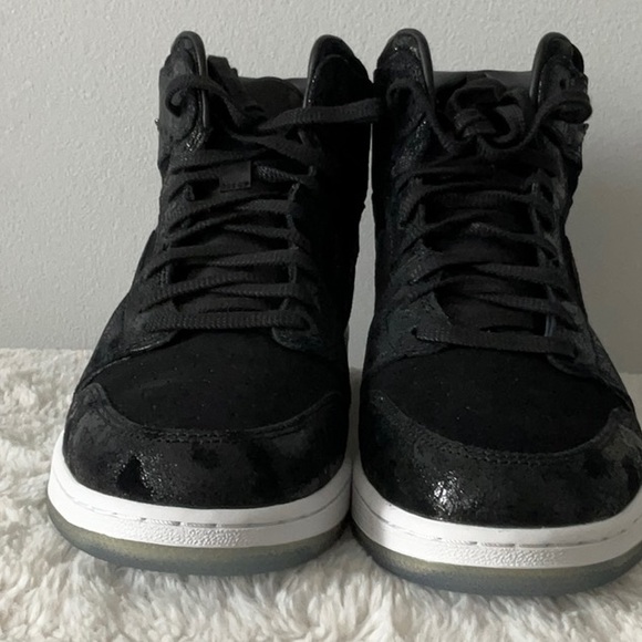Nike AIR JORDAN 1 RET HI PREM HC GG/ Black/Black-White-Gym RED(Inside shoe) - Picture 7 of 8